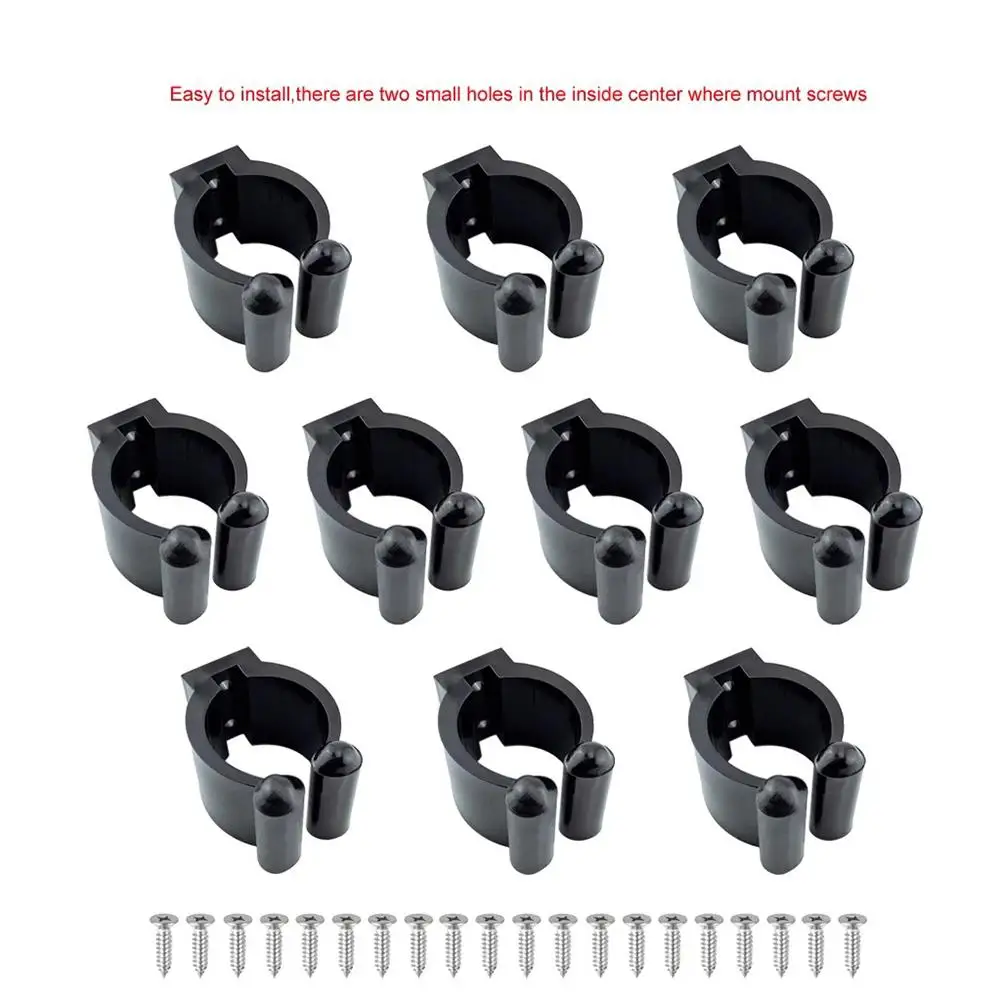 

10Pcs 17mm/24mm Portable Fishing Rod Clips Organizer Wall Mounted Fishing Rod Rack Positioning Clamps Holder Accessories