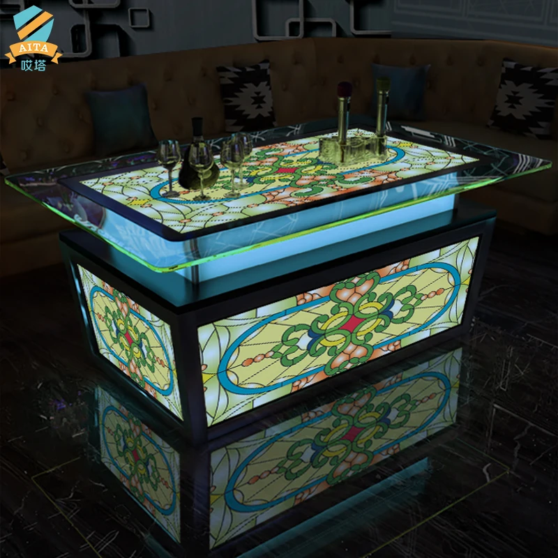KTV специальный светящийся журнальный столик в европейском стиле со светодиодной