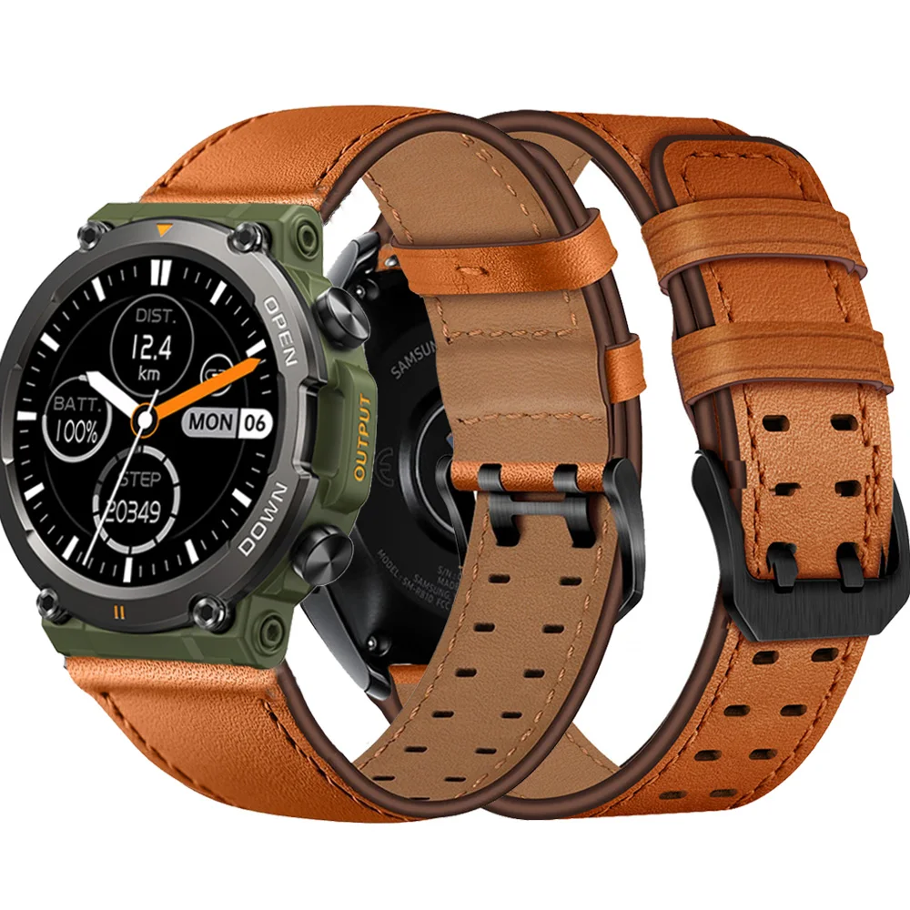

Genuine Leather WatchStrap band For Zeblaze Vibe 7 Pro Lite Replacement Watchband Bracelet For Zeblaze Btalk 2 lite wristband
