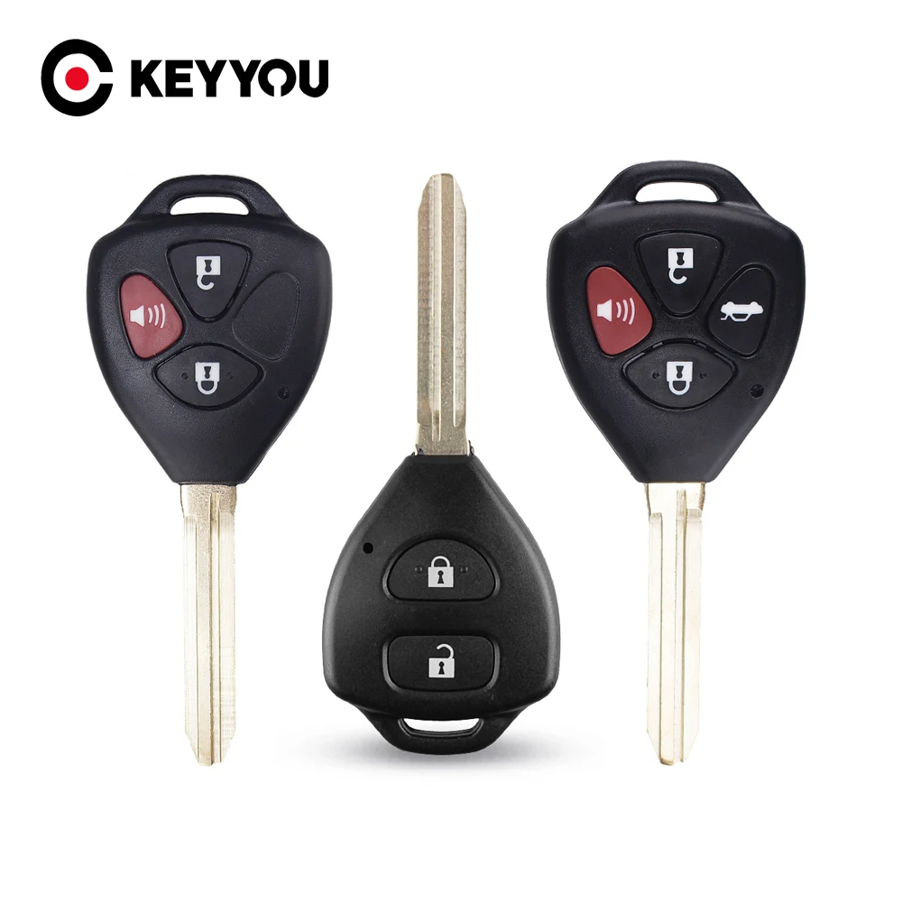 Запасные пластиковые ключи KEYYOU Uncut для Toyota Camry 2007 2008 2009 ключ для Toyota Camry, Avalon, Corolla Matrix RAV4 Venza Yaris