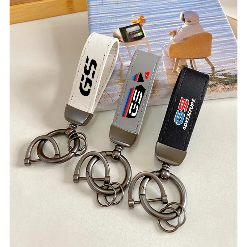 

For BMW F800 F850 R1200 R1250 GS Adventure Top leather Printed Metal Keychain