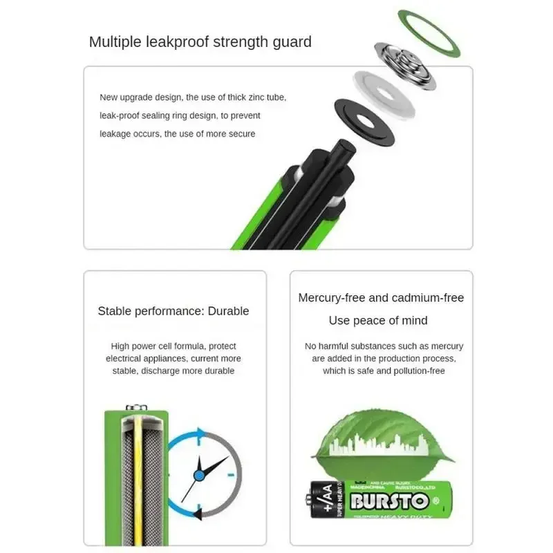 30/24/18/12/6 шт. 7 углеродных батарей AAA герметичный аккумулятор подходит для пульта