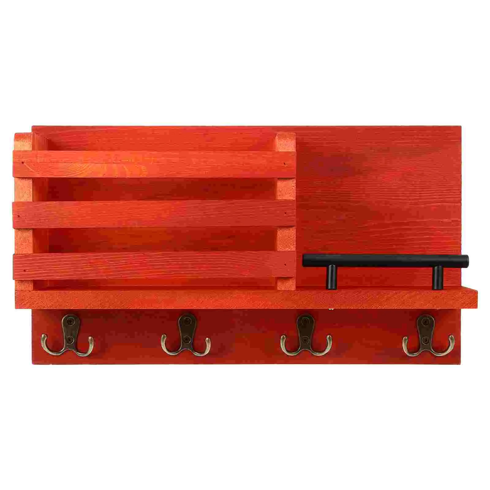 

Wall-mounted Storage Rack Hat Hook Home Supply Rustic Mail Sorter Wooden Hangers