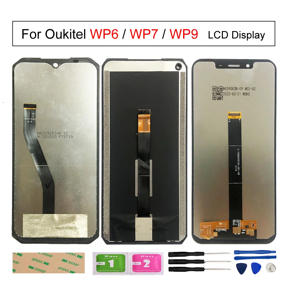 

ЖК-дисплей для Oukitel WP7 WP9, дисплей для Oukitel WP6, запасные части для ЖК-экрана + Инструменты + клей 3M