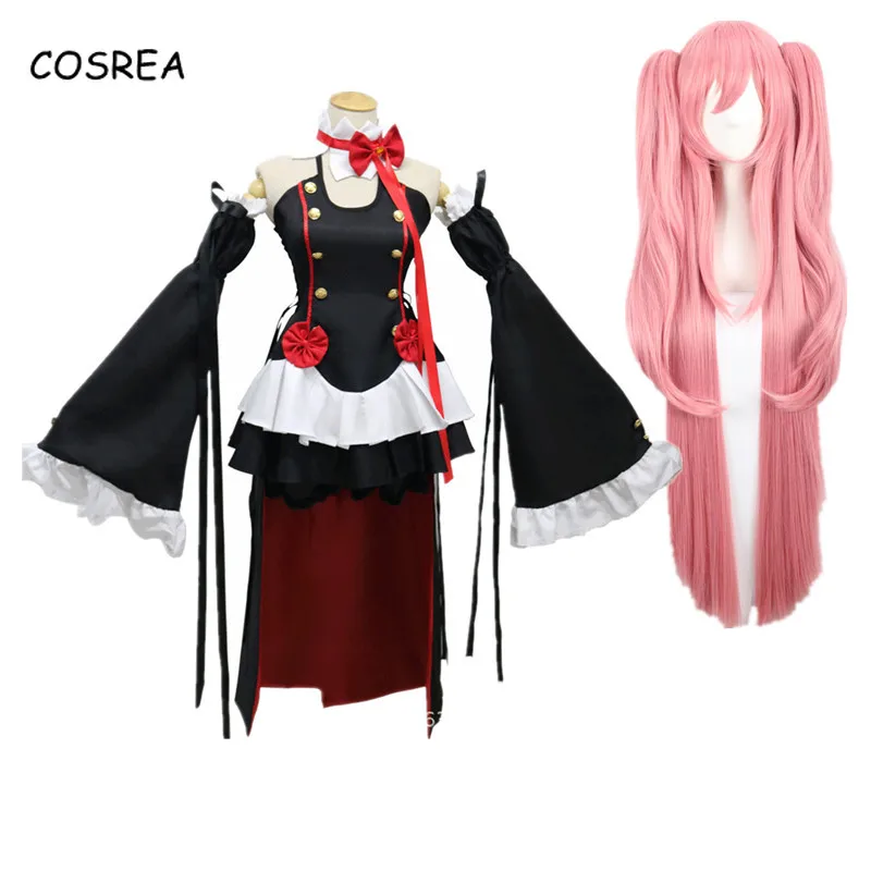 

Anime Owari No Seraph Cosplay Dress Suits Wigs Costumes Lolita Dress Vampire Uniforms Women Female Girls Short Party Dress New