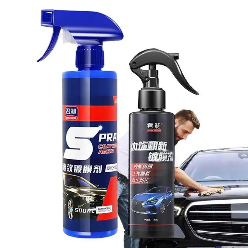 

Автомобильный Спрей для покрытия, 500 мл, спрей для быстрой детализации автомобилей, Двухслойное нанопокрытие, автоматический спрей, восковое гидрофобное покрытие