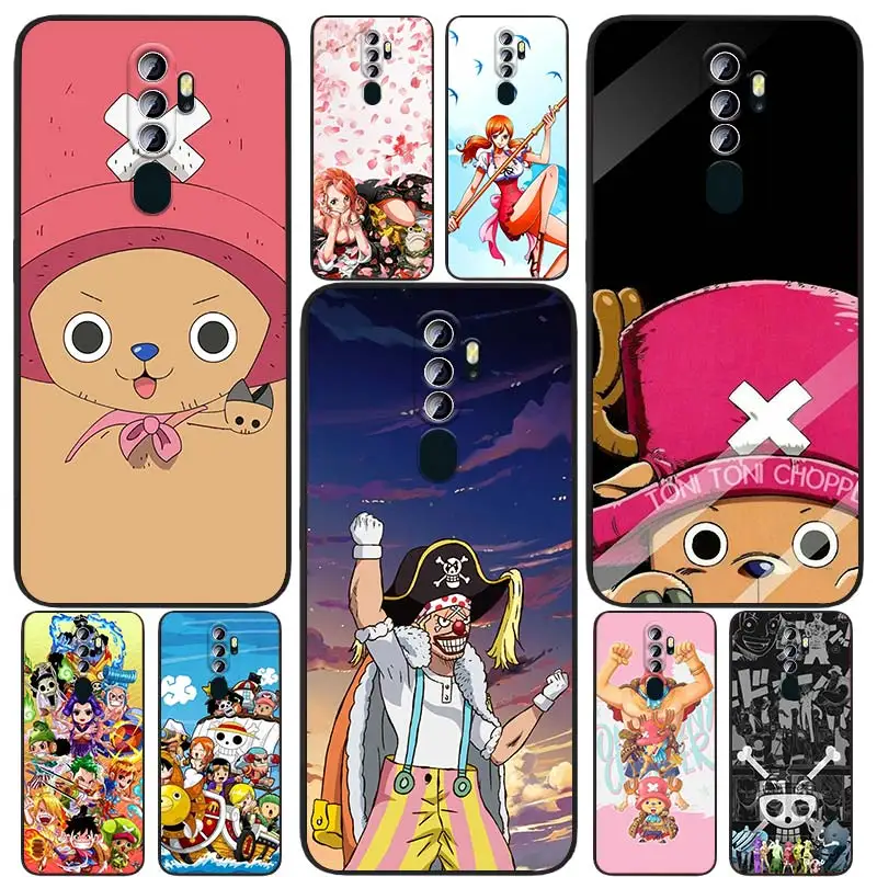 

Chopper Cartoon One Piece For OPPO Find X5 X3 X2 Neo Lite A74 A76 A72 A55 A54S A53 A53S A16S A16 A9 A5 5G Black Soft Phone Case