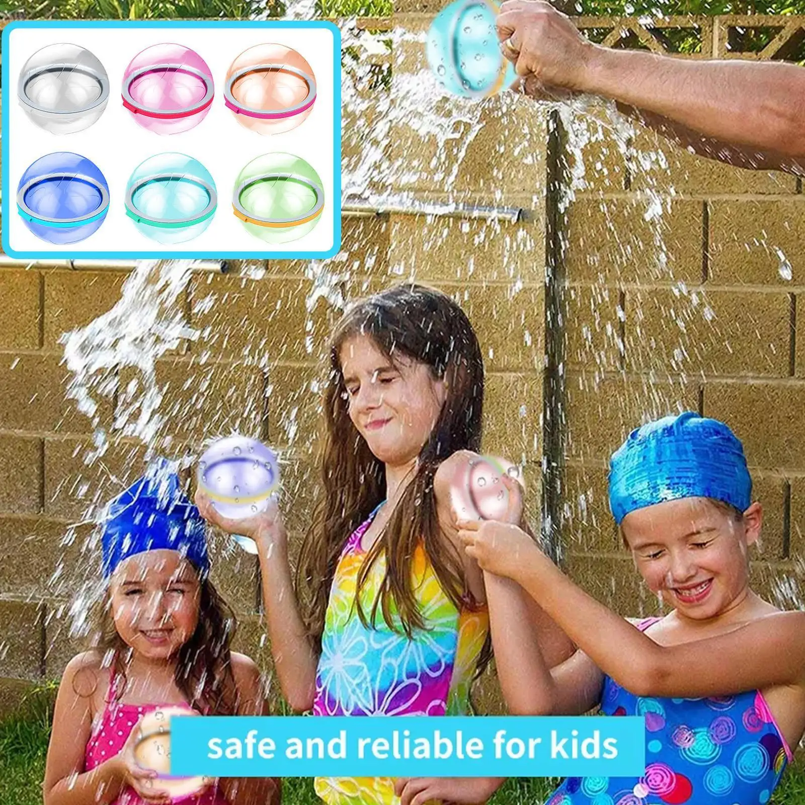

Water Bomb Splash Balls Reusable Water Balloons Absorbent Ball Outdoor Pool Beach Play Toy Pool Party Favors Water Fight Gam 1pc