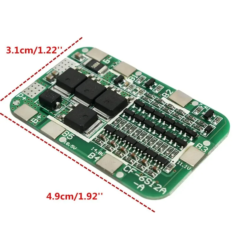 Модуль защиты li-ion аккумуляторов PCB BMS 6S 18650 12A | Электроника