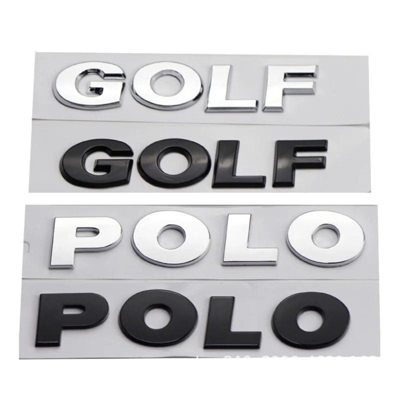 

3D ABS Автомобильная Задняя эмблема, значок, наклейка с буквами для Volkswagen POLO Golf 5 6 7 MK2 MK3 MK4 MK5 MK6 MK7 MK8, аксессуары