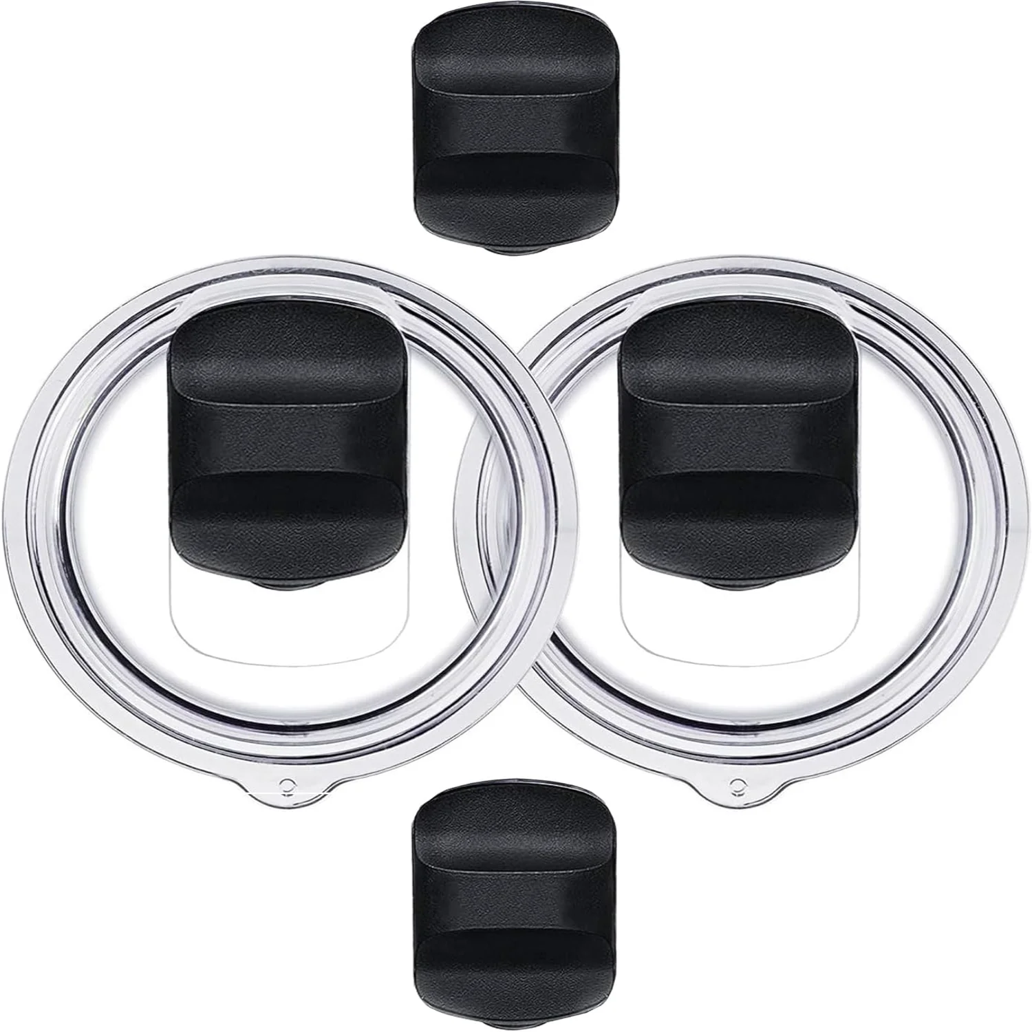 2 Pack 30 oz Tumbler Lid Bonus Slider Switch Spill Proof Cover Compatible for 35 Straw Mug and