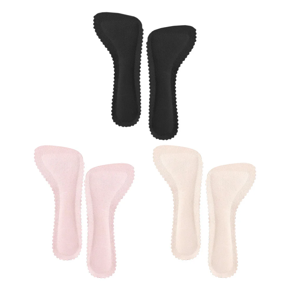 

3 Pairs Sandals Capri Pad Heels Insert Pads High-heel Shoe Supply Insoles Emulsion Accessory Miss Anti-wear Shoes Inserts