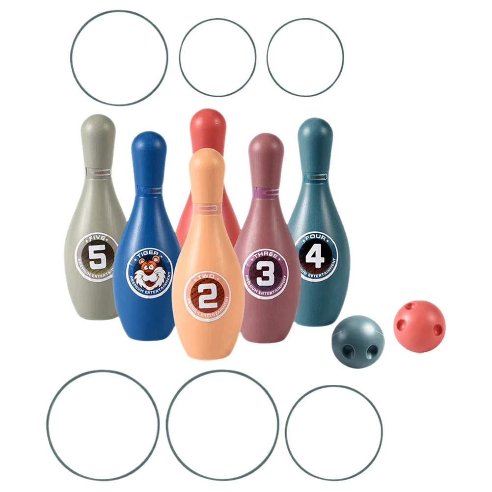 

Of Interactive Bowling Toy Kit Parent-Child Bowling Balls With Rings Outdoor Sports Playthings Toys Bowling Circle Sets
