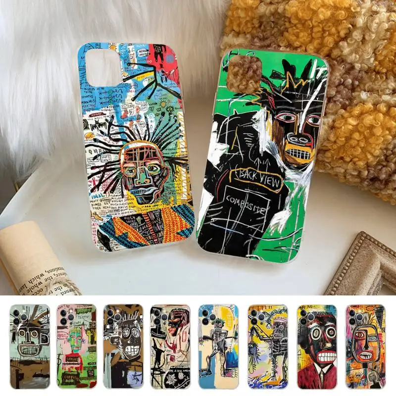 

B-Bas-quiatsS Art Phone Case For iPhone 14 11 12 13 Mini Pro XS Max Cover 6 7 8 Plus X XR SE 2020 Funda Shell