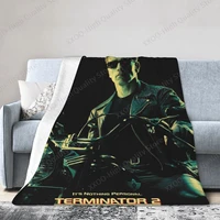 classic movie terminator3d sofa bed blanket super soft warm fine wool comfortable luxurious plush blanket flannel sherpa blanket