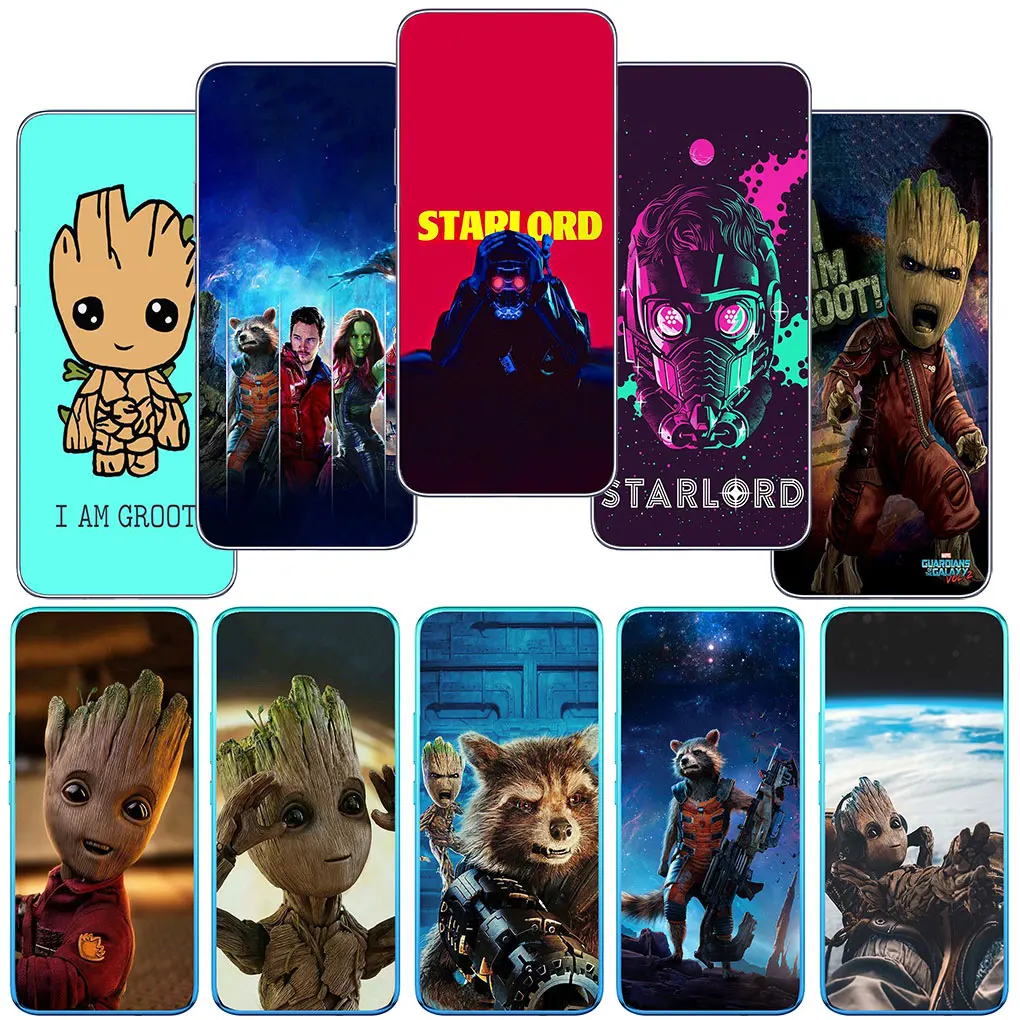 Чехол Marvel Guardians of the Galaxy для Motorola Moto G04 G71 G73 G32 G34 E7 G6 G7 G8 G9 G24 Power One Fusion Plus