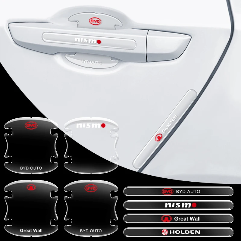 8 шт. прозрачная защитная пленка на дверную ручку автомобиля, наклейка против царапин для TRD Toyota Corolla Yaris Aygo GT86 Prius RAV4 CHR