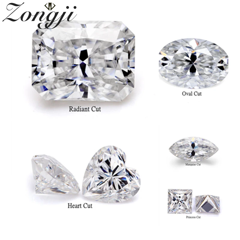 Высококачественный Свободный Муассанит, блестящий/Овальный/в форме сердца/маркиза, тестер цвета бриллиантов для кольца с сертификатом GRA