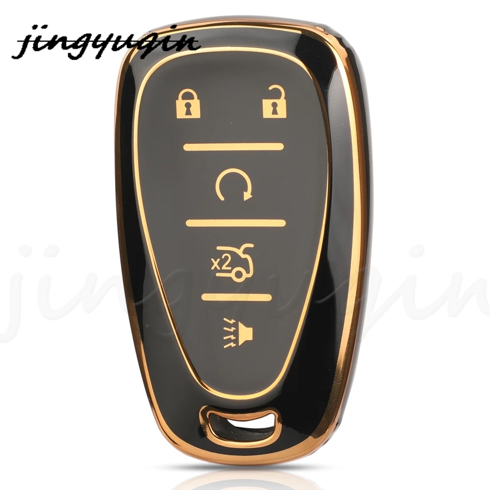 JYQ 5BTN чехол из ТПУ с автоматическим дистанционным управлением для ключей от автомобиля для Chevrolet Chevy Malibu Camaro Cruze Traverse Spark Equinox Sonic Volt Protect Shell