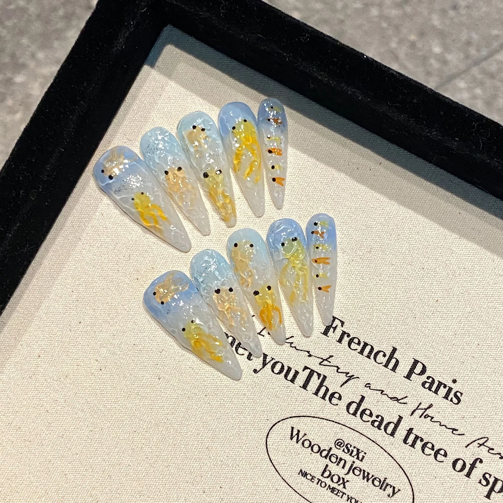 Искусственные ногти ручной работы длинные тонкие Акриловые искусственные с