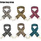 Ремешок для женских сумок, нейлоновый саквояж через плечо в полоску Зебра, с ручками, аксессуары, регулируемый ремень для сумок
