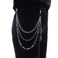 egirl eboy harajuku goth keychains for men unisex moon pendants chain on the jeans pants women aesthetic accessories