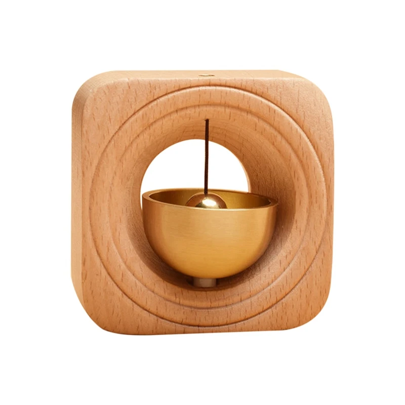 Латунный допаминовый дверной звонок деревянный вход колокольчик ветряная