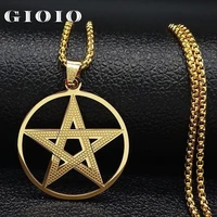 gioio 2022 fashion witchcraft stainless steel chain necklaces men gold color necklaces pendants jewelry colgantes mujer moda