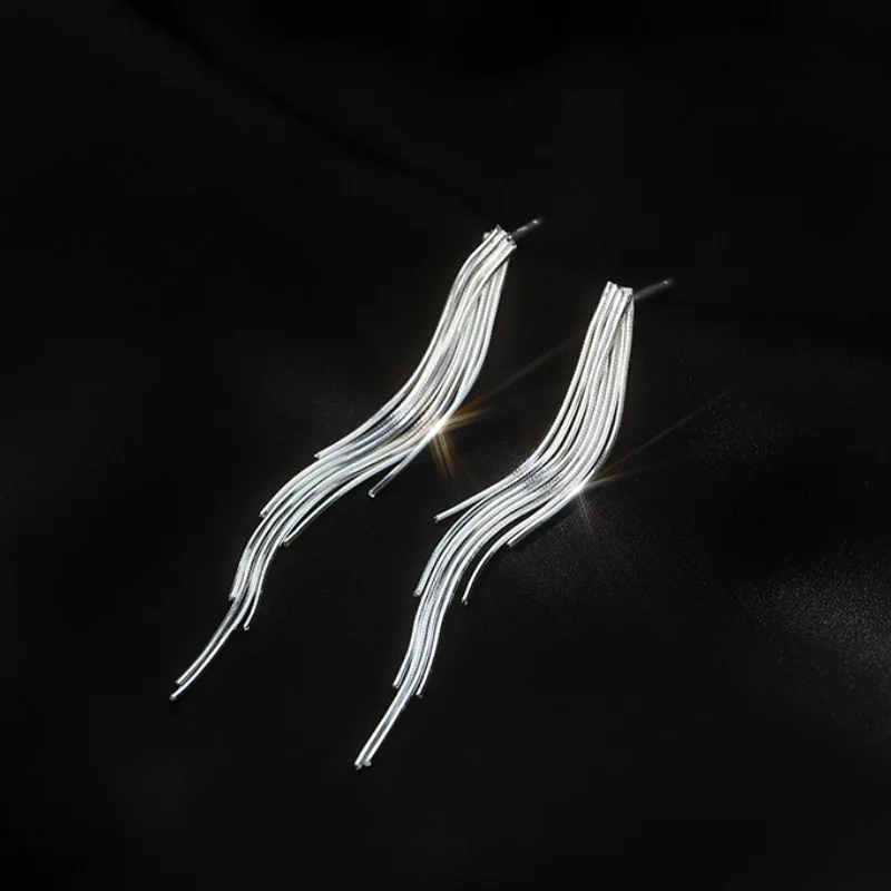 Винтажные висячие серьги из стерлингового серебра 925 пробы с кисточками и