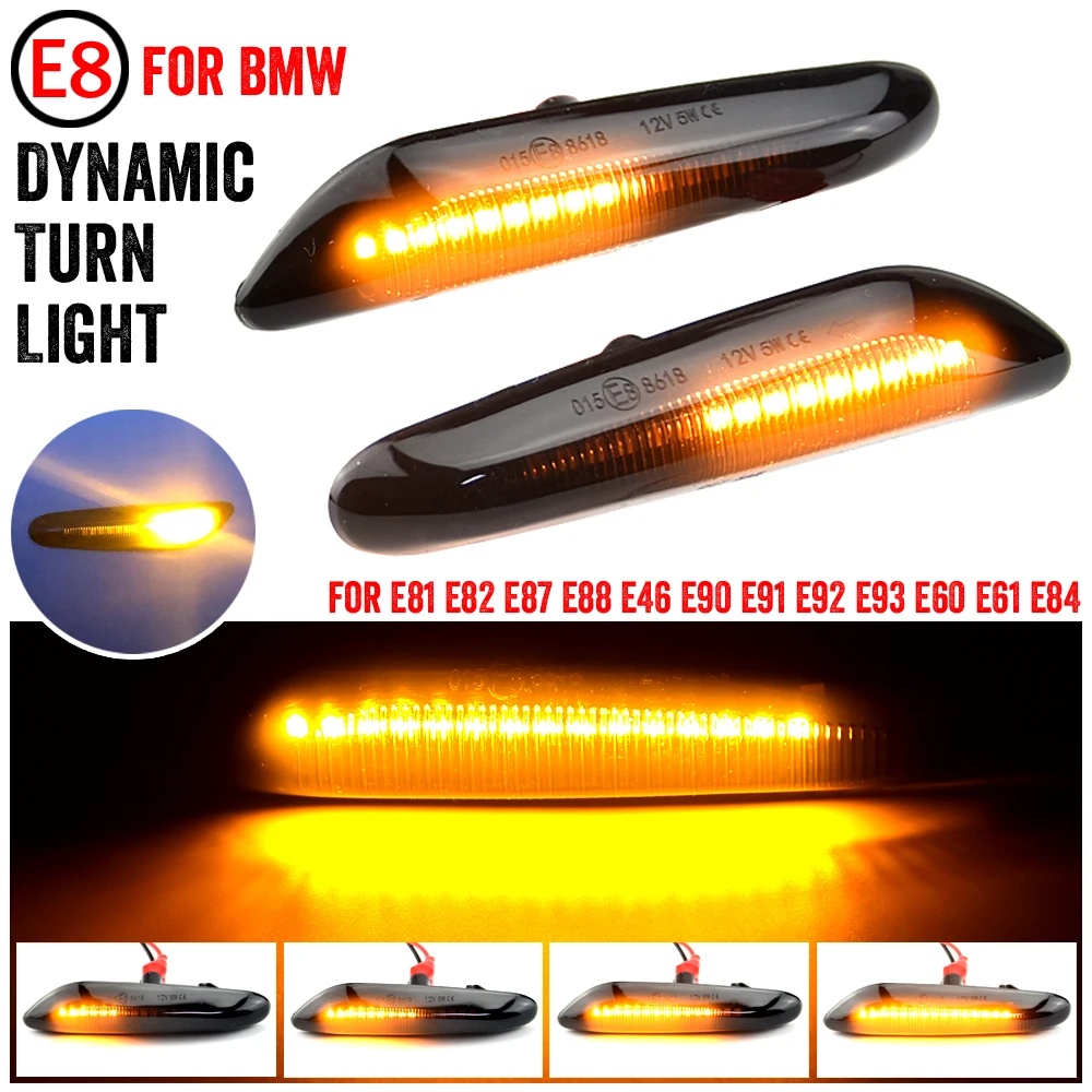 

Side Marker Lamp Dynamic Signal Light For BMW E60 E61 E90 E91 E92 E93 E81 E82 E87 E88 E46 X3 E83 X1 E84