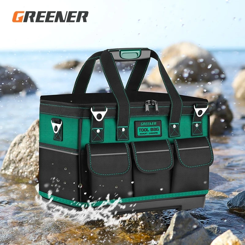 Greener Multi-Functional Electrician Tool Bag 1680D Oxford Cloth Multi-Pocket Waterproof Anti-Fall Storage Multi Hand Tools