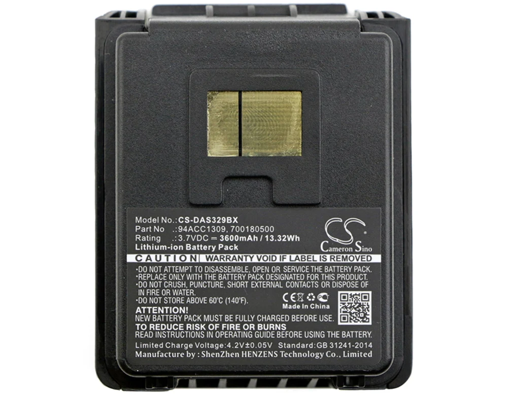 

Cameron Sino 3600mA Battery for Datalogic Skorpio,Skorpio Gun CE 700180500,700180501,942301000,94ACC1309,94ACC1329,GMC-1805