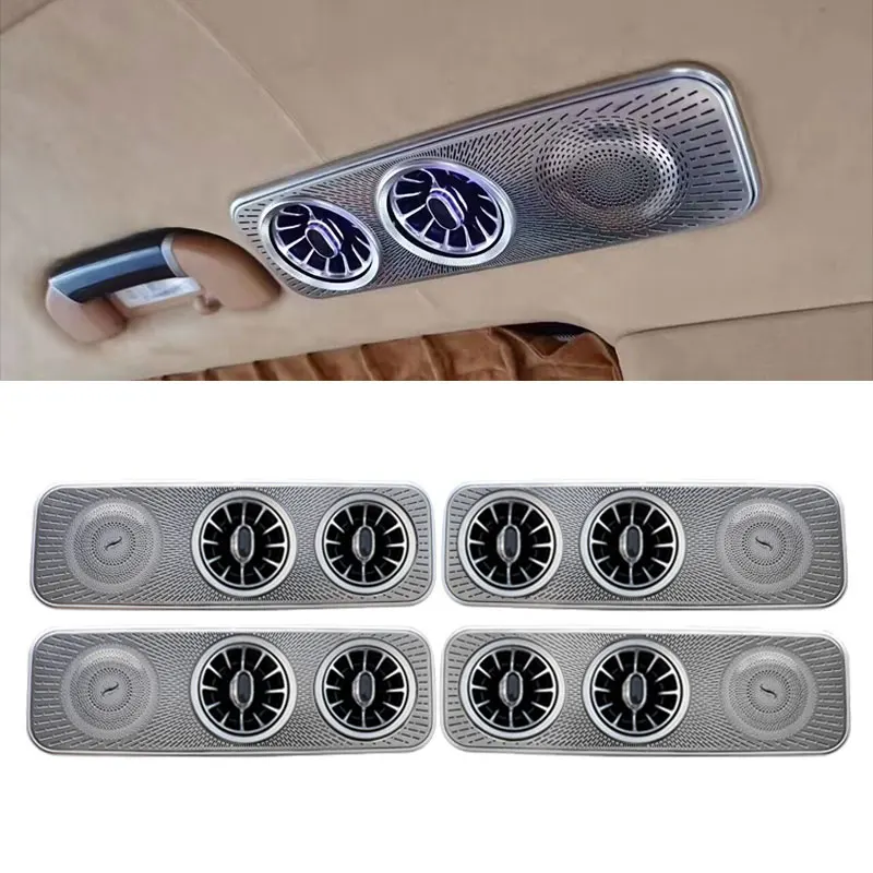 

Car Interior Roof Turbo Vent LED Atmosphere Lamp Air Outlet Cover Trim For Mercedes Benz V-Class W447 Vito V260 V250 2014-2023