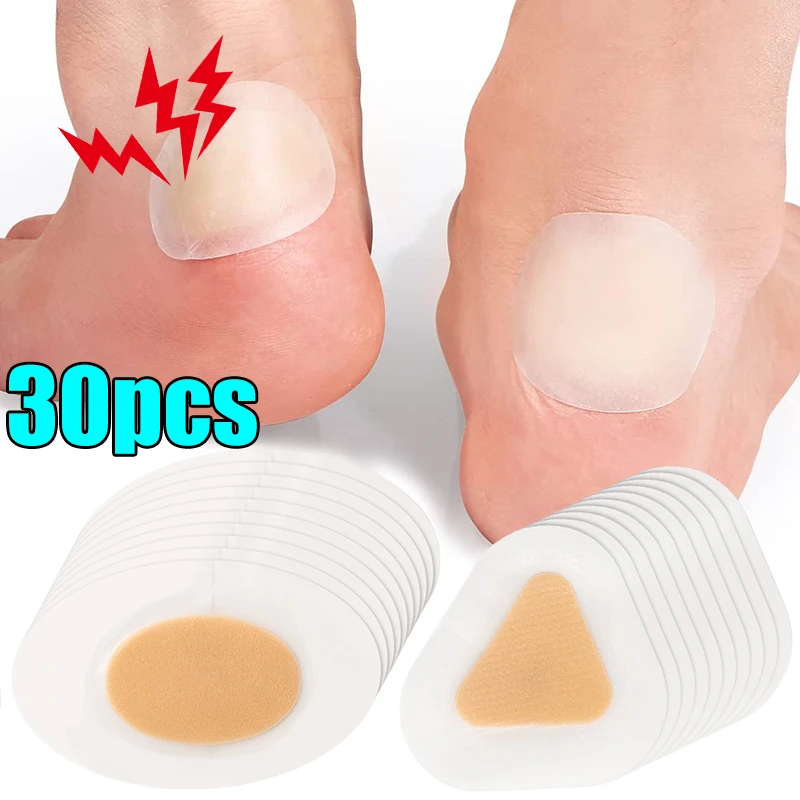 30pcs Gel Heel Protector Foot Patches Adhesive Blister Pads Heel Liner Shoes Stickers Pain Relief Plaster Foot Care Cushion Grip