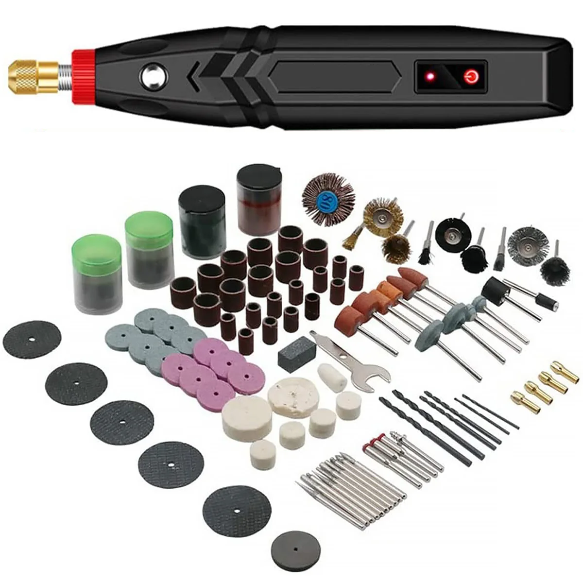 

Mini Drill Electric Carving Pen Cordless Rotary Tool Adjustable Speed Electric Grinder w/ 6 Speed Overload Protection Polishing
