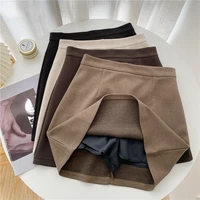 skirts women solid a line sexy prevalent zipper mini skirts daily minimalist fall basic street style korean above knee clothes