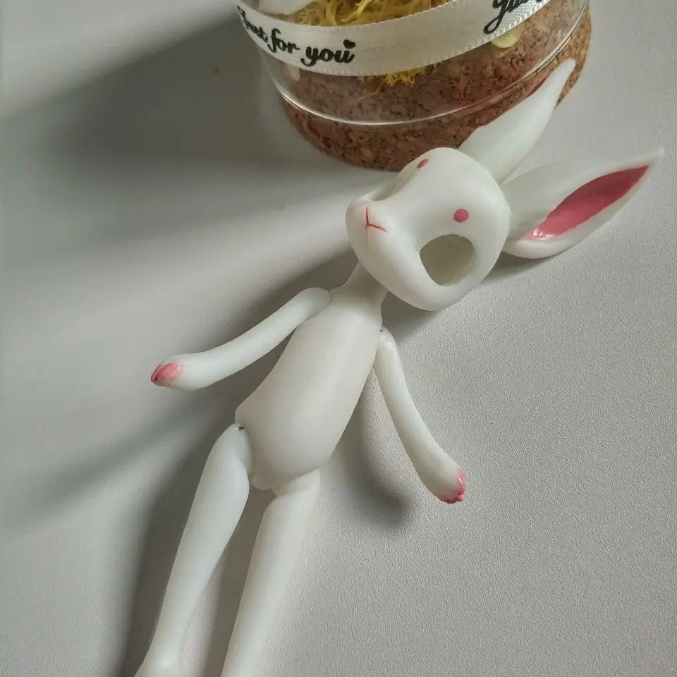 

Presale Rabbit Doll Make Up 12cm Height Movable Joint Replaceable 10mm Eyeballs 3D Printing Resin Doll Toys Girl Dress Up Gify