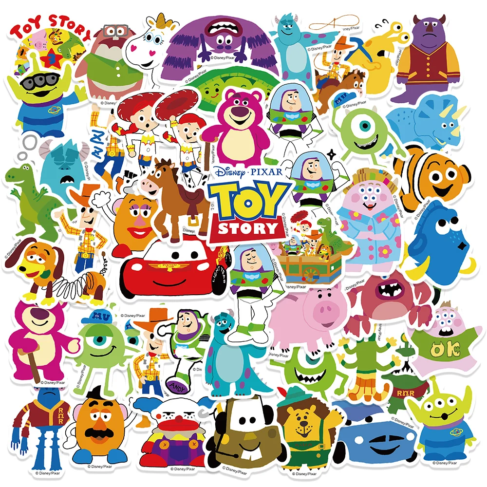 10/50PCS Disney Toy Story Party Favors Stickers for Water Bottles Laptop Phone Waterproof Aesthetic Trendy Stickers for Kids Toy