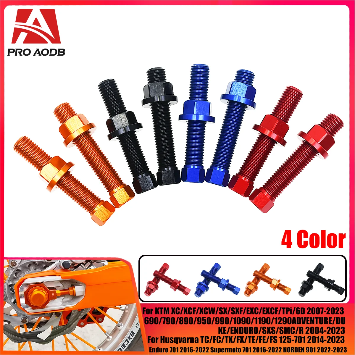 Регулировочные болты цепи заднего моста с ЧПУ для мотоцикла Husqvarna TC/FC/TX/FX125-701 GasGas