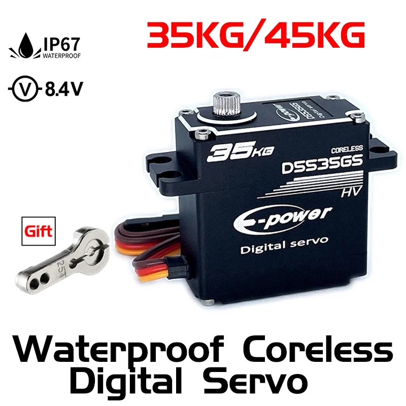 

HV Waterproof 35kg/45kg 180/270/360 Degree Aluminum Case Digital Metal Gear Coreless Servo for RC Car Truck Crawler Boat