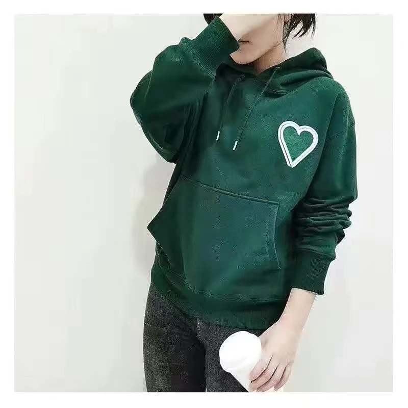 

Толстовка с капюшоном для мужчин и женщин, Повседневный пуловер с вышивкой в Корейском стиле Харадзюку, спортивный костюм для пар, весна-осень 2023