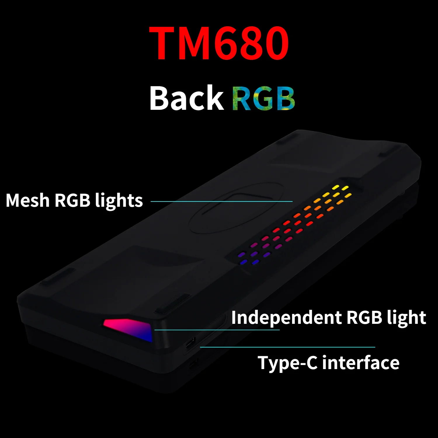 TM680 Hot Swap 3 Mode Mechanical Keyboard DIY Kit Wired RGB Light Compatiable with 3/5 Pins for Cherry MX Gateron Kailh Switches enlarge
