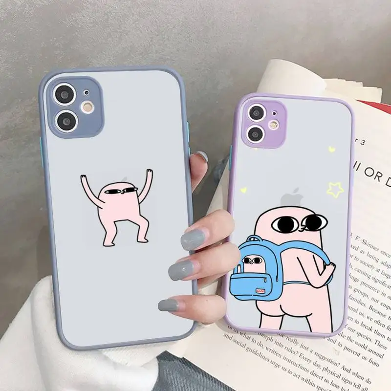 

Cartoon Funny big eyes ketnipz Phone Case for iPhone X XR XS 7 8 Plus 11 12 13 pro MAX 13mini Translucent Matte Case