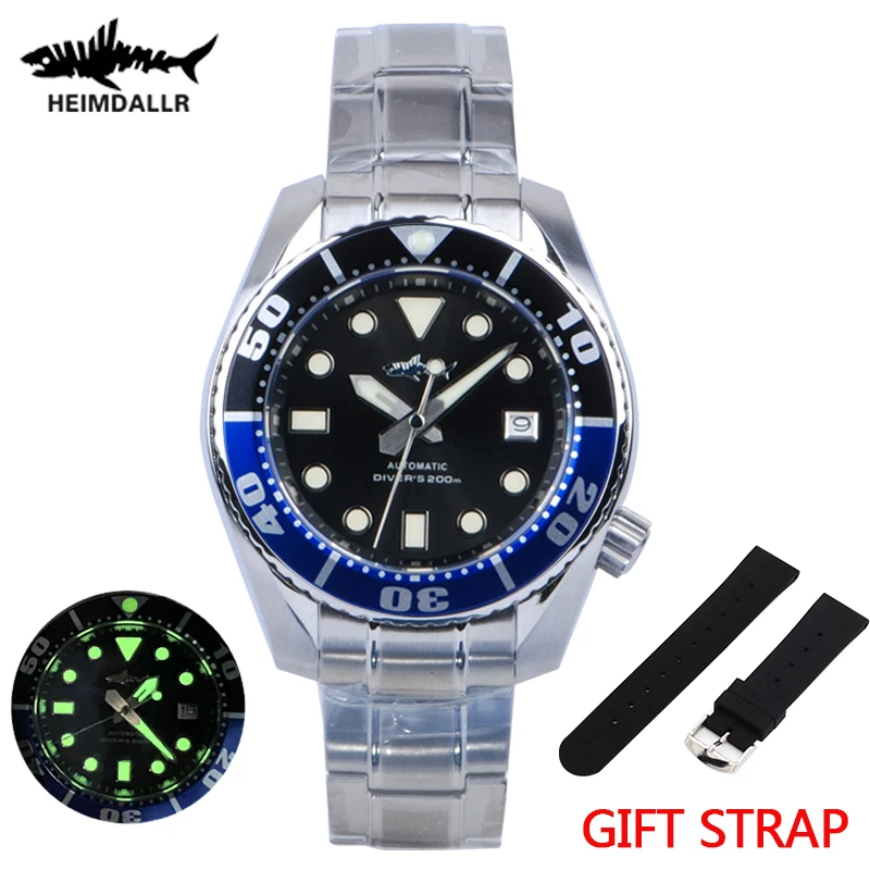 

Heimdallr SBDC001 Mens Automatic Watches Men Dive Mechanical Watch 200m Waterproof Aluminum bezel Luminous NH35 Sapphire Watches