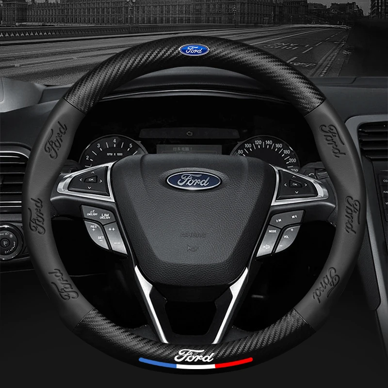

Car Carbon Fiber Skid Steering Wheel for Ford ST Focus 2 3 MK2 MK3 Fiesta Kuga Escape Mondeo Edge Everest Explorer