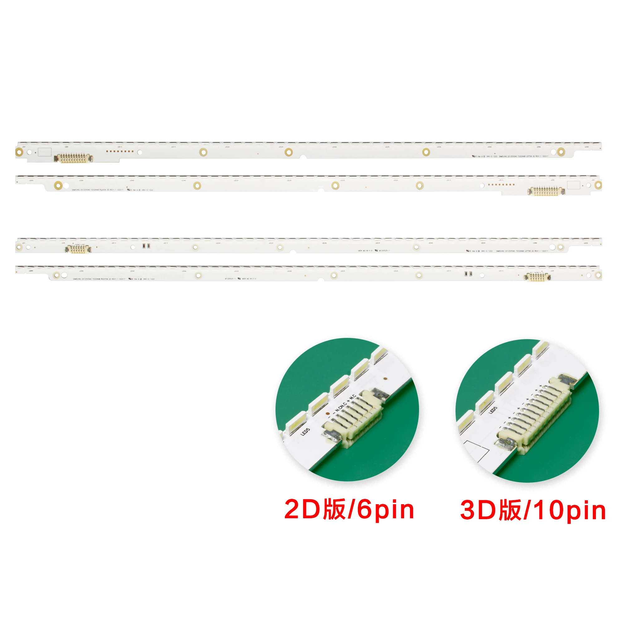 

LED Backlight strip 56 lamp For Samsung V1GE-400SMA-R3 BN96-21461A 21460A UA40ES6100J UE40ES5500K T400HVN01.0 LE400BGA-B1