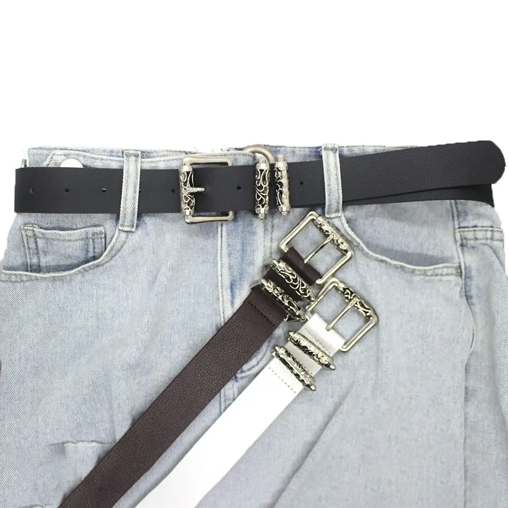 

Trouser Decoration Wide Side Flower Buckle Korean Waistbands Men Waist Metal Buckle Waist Belts Women Waist Belts