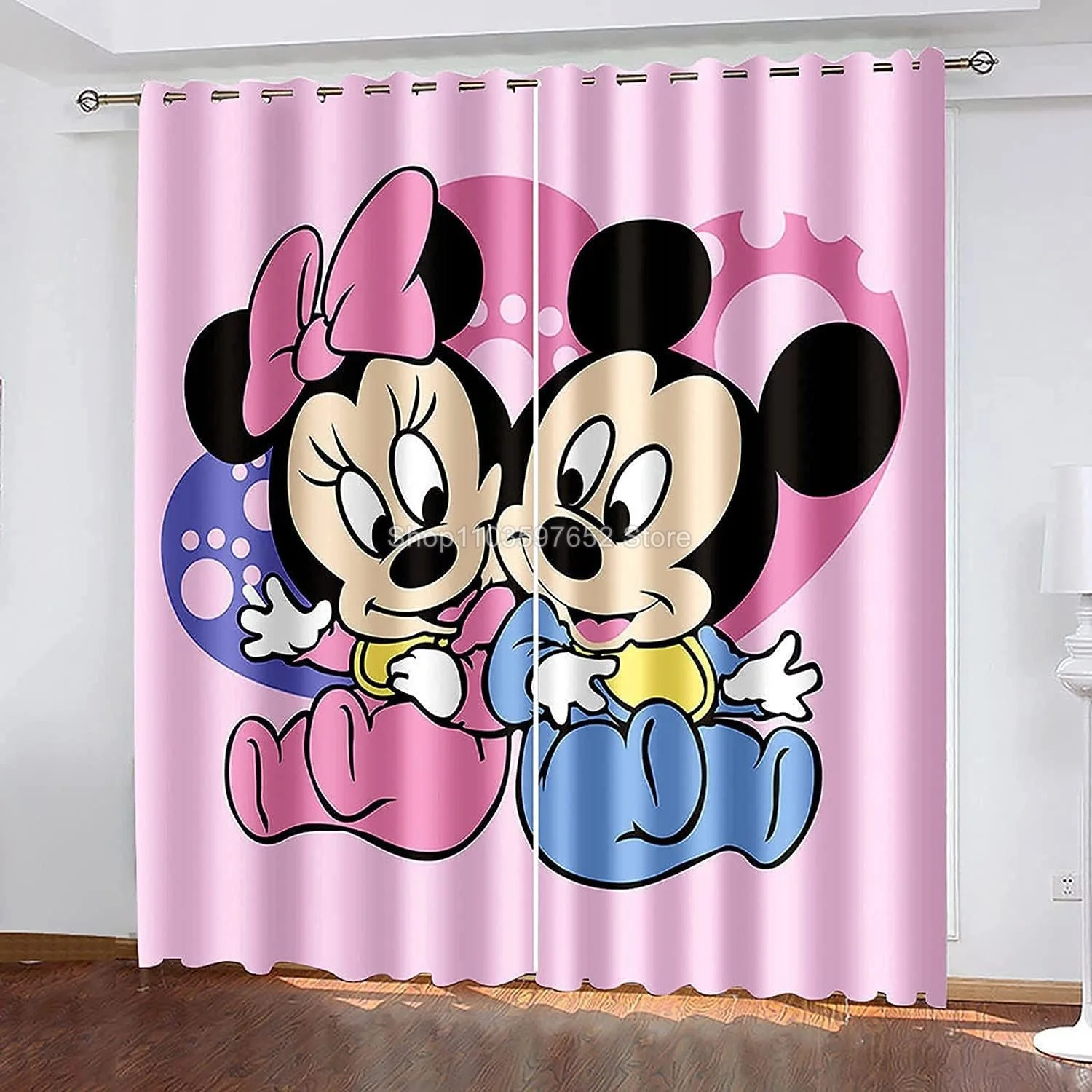 Светонепроницаемые шторы для детской комнаты с мультяшным Микки Маусом милая