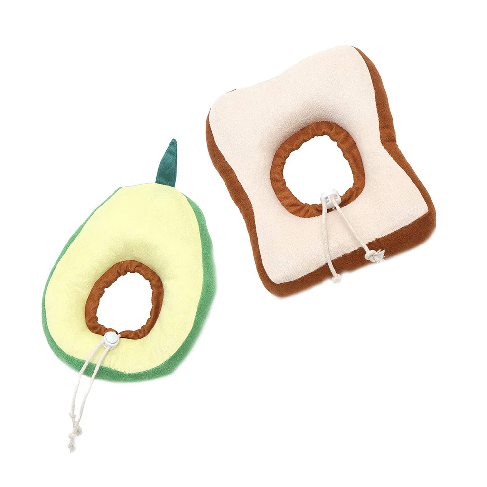 

Prevent Bite Neck Ring For Pets Soft Toast Avocado Shaped Cotton Pet Elizabethan Collar Dog Cat Adjustable Wound Healing Collar