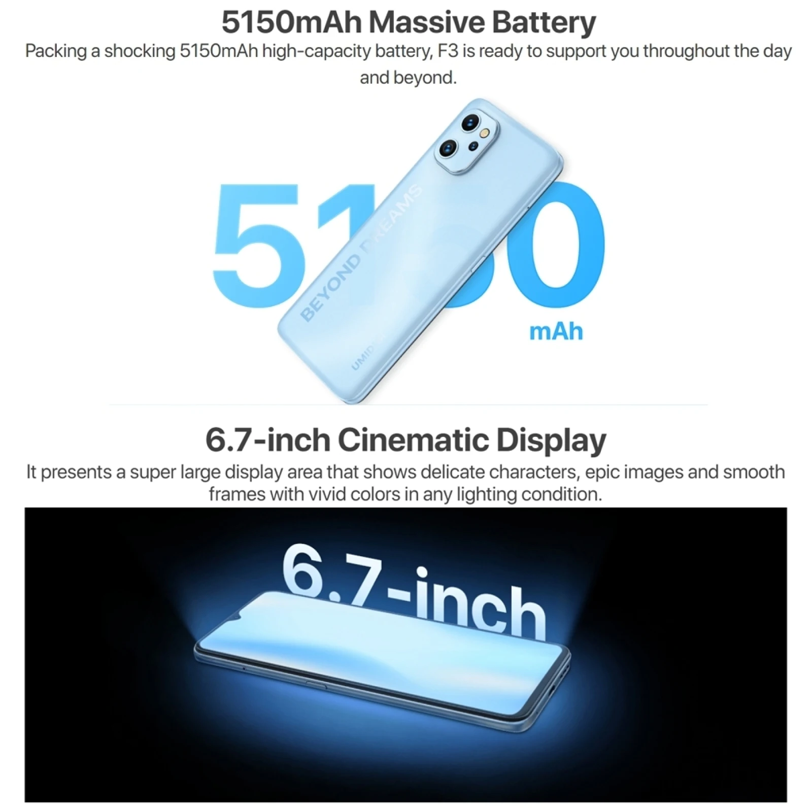umidigi f3 global version 6 7 hd screen smartphone 8gb ram 128gb rom helio p70 octa core 48mp triple camera 5150mah phone free global shipping
